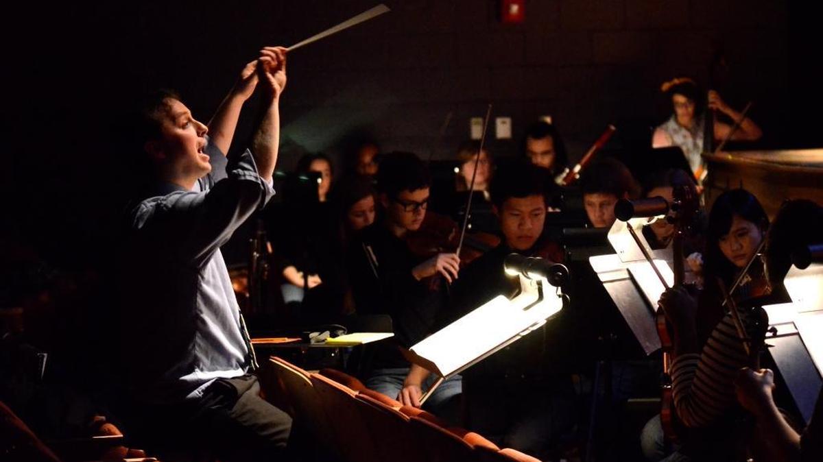 File photo: Daniel Chetel conducted the Central Kentucky Youth Orchestras in a rehearsal for Amahl and the Night Visitors.