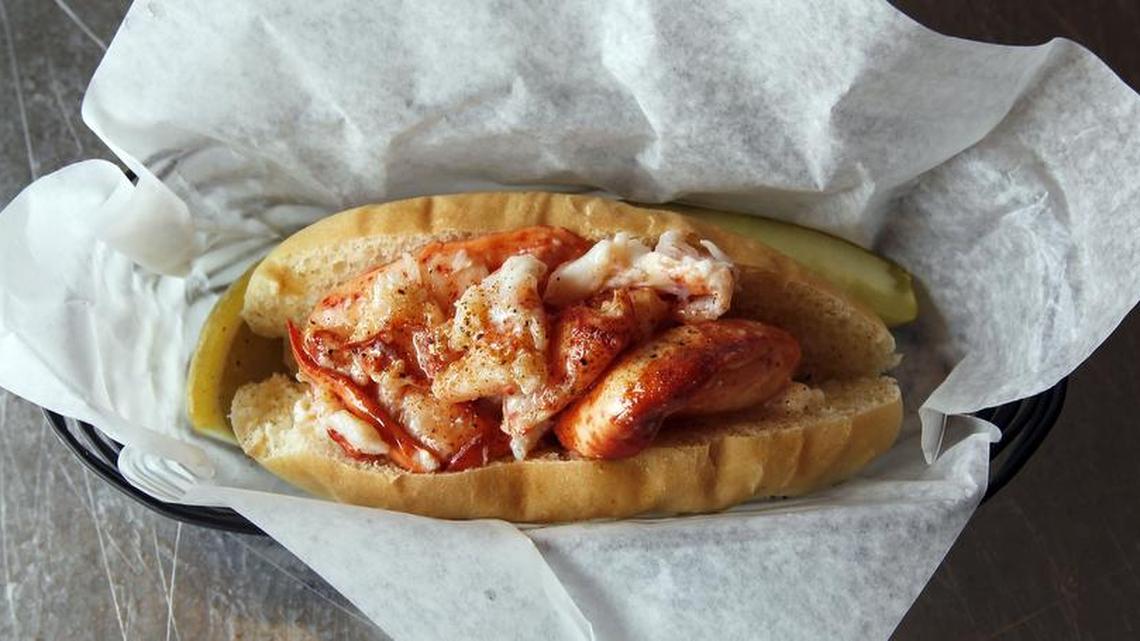A lobster roll made on a Sunrise Bakery roll at Clawdaddy’s, on North Broadway in Lexington.