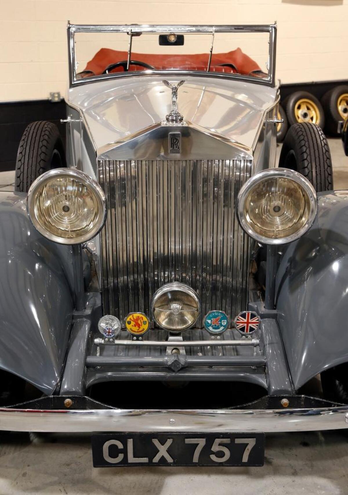 Front of Tom and Connie Jones’ 1934 Rolls Royce which will be in the Keeneland Concours d’Elegance car show in Lexington, Ky., Monday, June 5, 2017. The annual Keeneland Concours d’Elegance car show July 13-16, 2017 which will have the Rolls Royce as the feature marque.