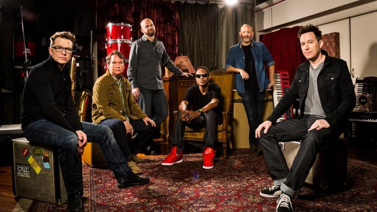 from left: Stanton Moore, Jeff Raines, Rich Vogel, Corey Henry, Ben Ellman, Robert Mercurio. photo credit: Jim Arbogast.