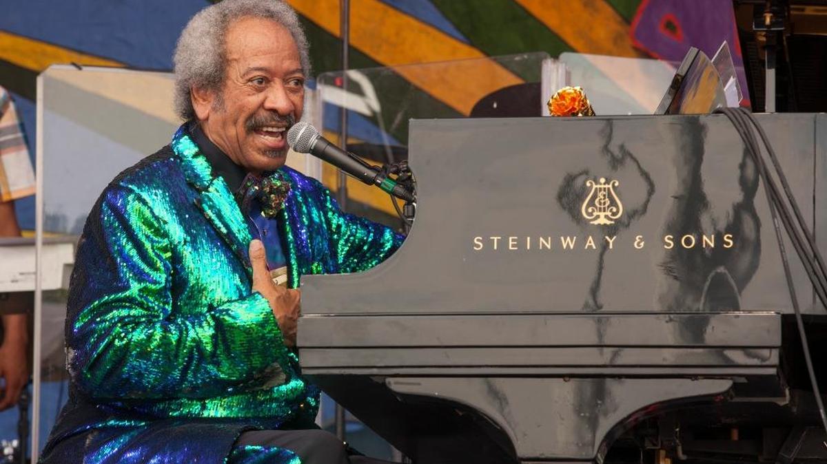 Allen Toussaint performs at the New Orleans Jazz & Heritage Festival, on Sunday, April 26, 2015 in New Orleans. Toussaint died in November, and his final studio album, American Tunes, has just been released.