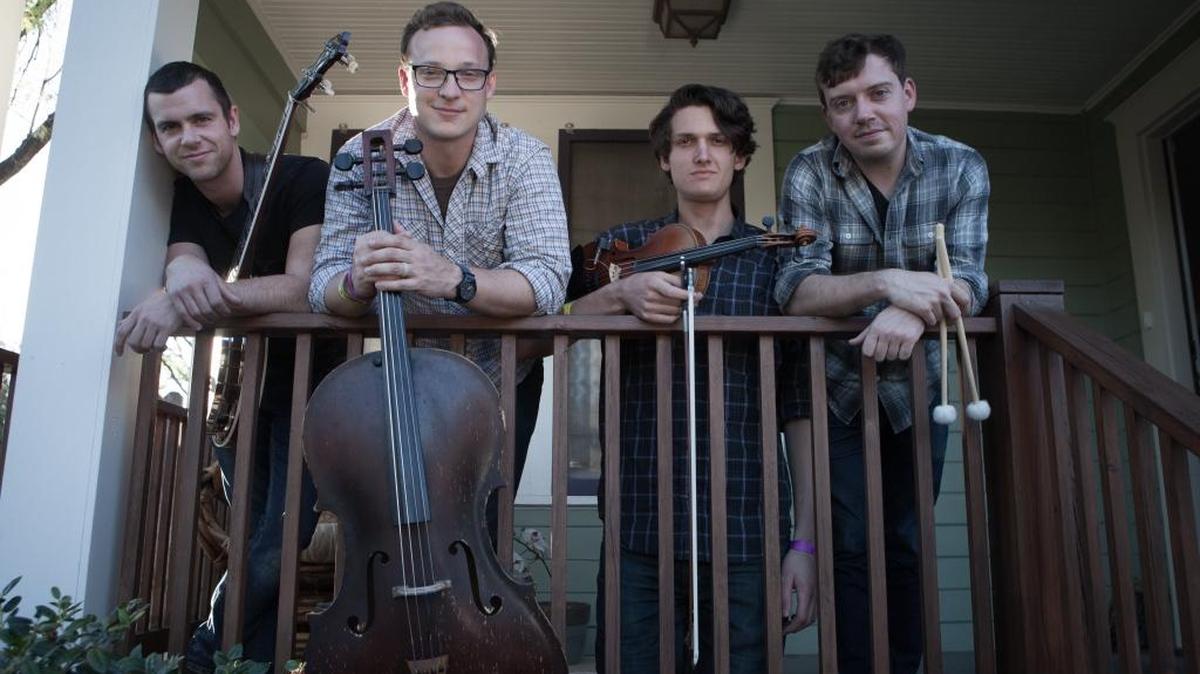 Ben Sollee and Kentucky Native, from left: Josh Pinelli, Ben Sollee, Bennett Sullivan and Jordan Ellis.