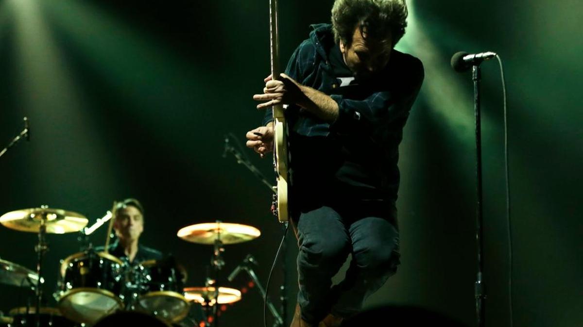 Lead vocalist and guitarist Eddie Vedder gave it his all during Pearl Jam’s performance at Rupp Arena on April 26.