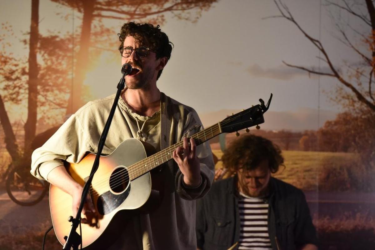 Alex Hirlinger leads Cincinnati’s Coastal Club at SoFar Sounds Lexington. He said SoFar concerts are a good way for bands to introduce themselves to new markets.