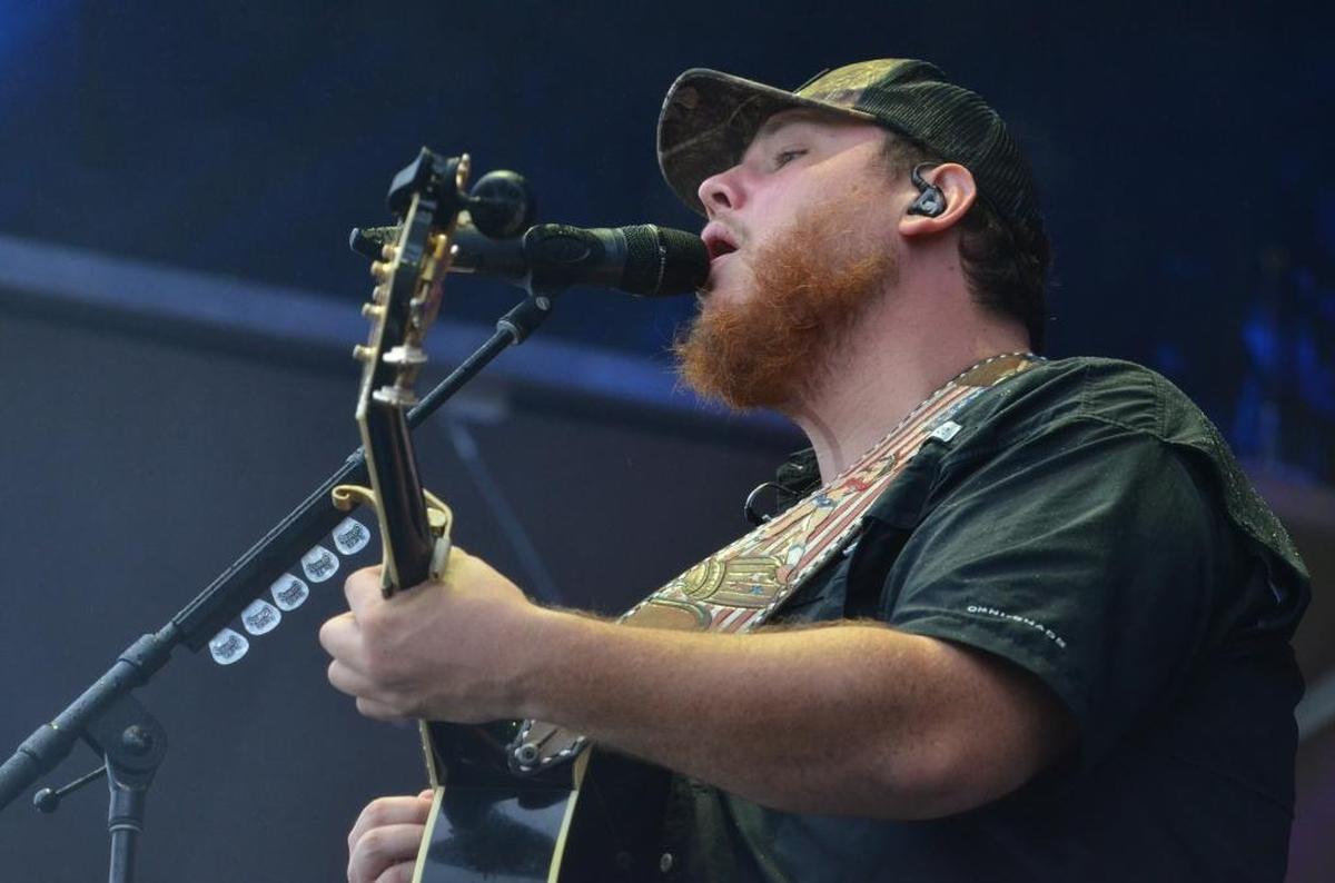 Luke Combs sings "When It Rains It Pours" at Red, White & Boom.