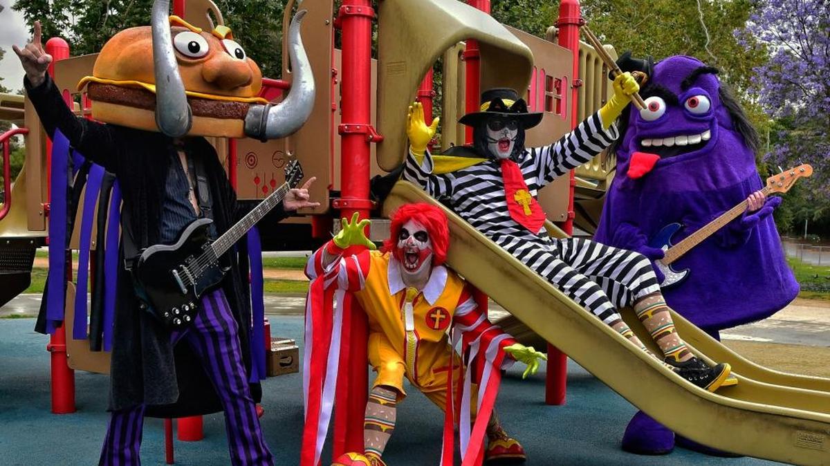 Mac Sabbath, a band based on the music of Black Sabbath and an iconic fast food chain, performs Friday at Cosmic Charlie’s.