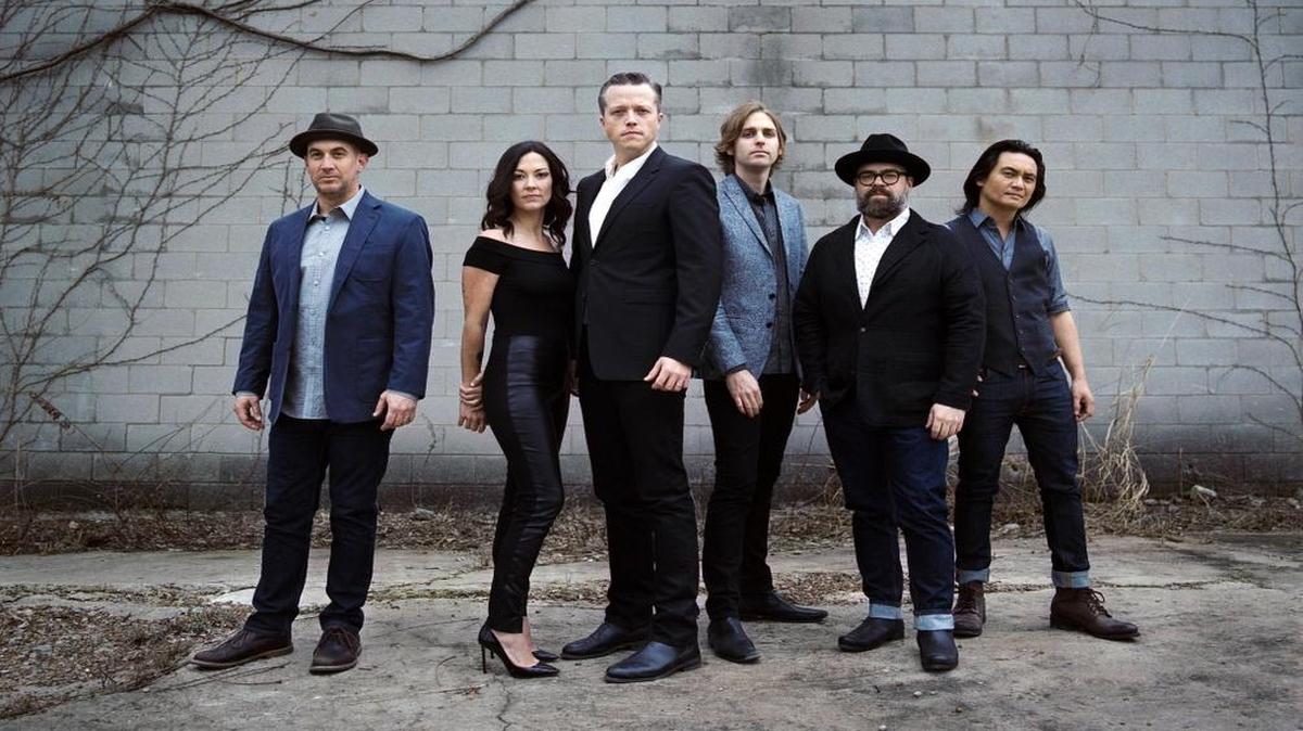 Jason Isbell and the 400 Unit, from left: Chad Gamble, Amanda Shires, Jason Isbell, Sadler Vaden, Jimbo Hart and Derry deBorja.