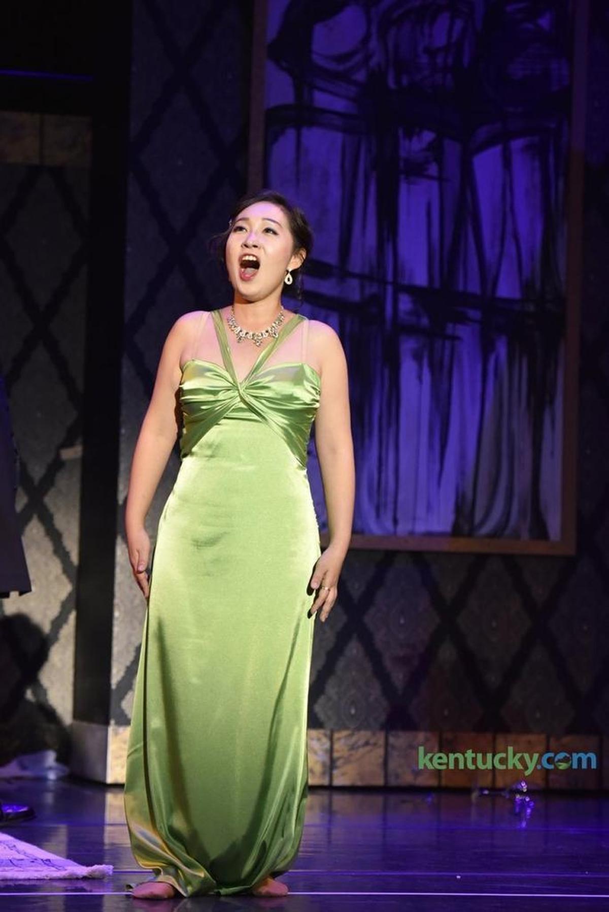 Junghyun Lee, as Violetta, sang the signature aria in “La Traviata,” “Sempre Libera.” Lee alternates in the lead role with Jessica Bayne.