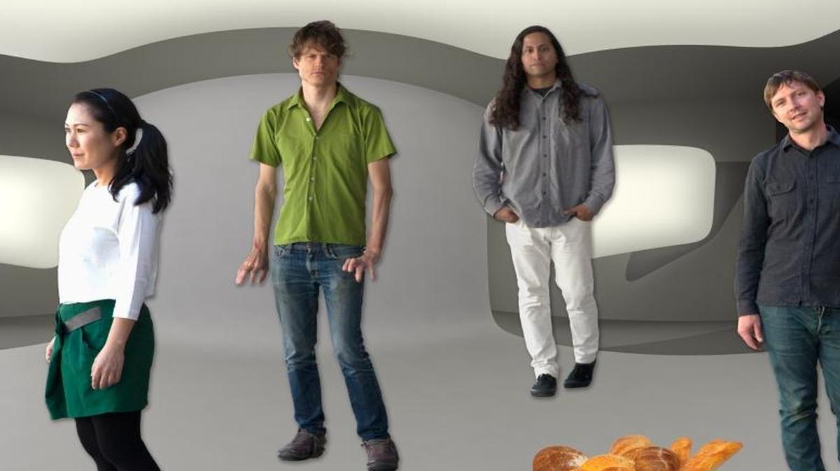 Deerhoof is Satomi Matsuzaki, left, Greg Saunier, Ed Rodríguez and John Dietreich.