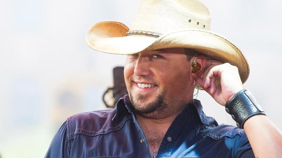 Jason Aldean performs Saturday at the Red, White & Boom country music festival in Lexington.