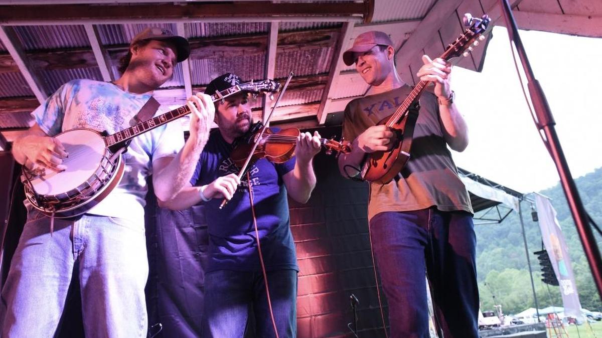 Arthur Hancock, Jesse Wells and Galen Green of The Wooks performed at the Moonshiner’s Ball in Irvine May 19.