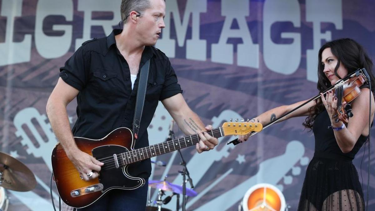 From left, artists Jason Isbell and Amanda Shires perform at the Pilgrimage Music and Cultural Festival in September 2016 in Franklin, Tenneessee. Isbell performed April 21, 2017 at the EKU Center for the Arts in Richmond, Kentucky.