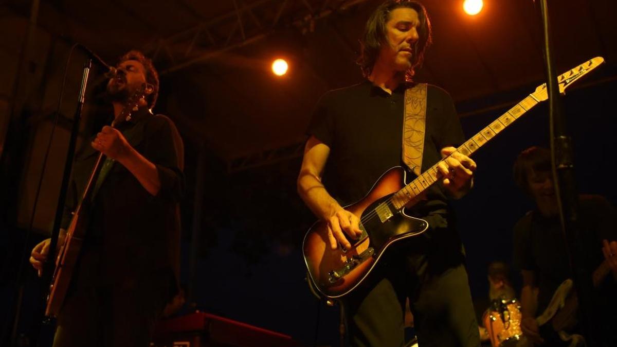 Patterson Hood and Mike Cooley of Drive-By Truckers on stage at the MoonTower festival. The third annual MoonTower Music Festival was Aug. 27, 2016 in Masterson Station Park in Lexington, Kentucky.