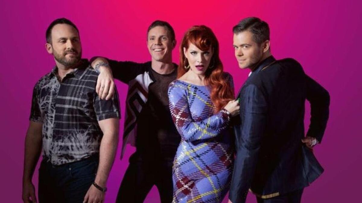 Scissor Sisters are Scott “Babydaddy” Hoffman, Jake Shears, Ana Matronic and Del Marquis.