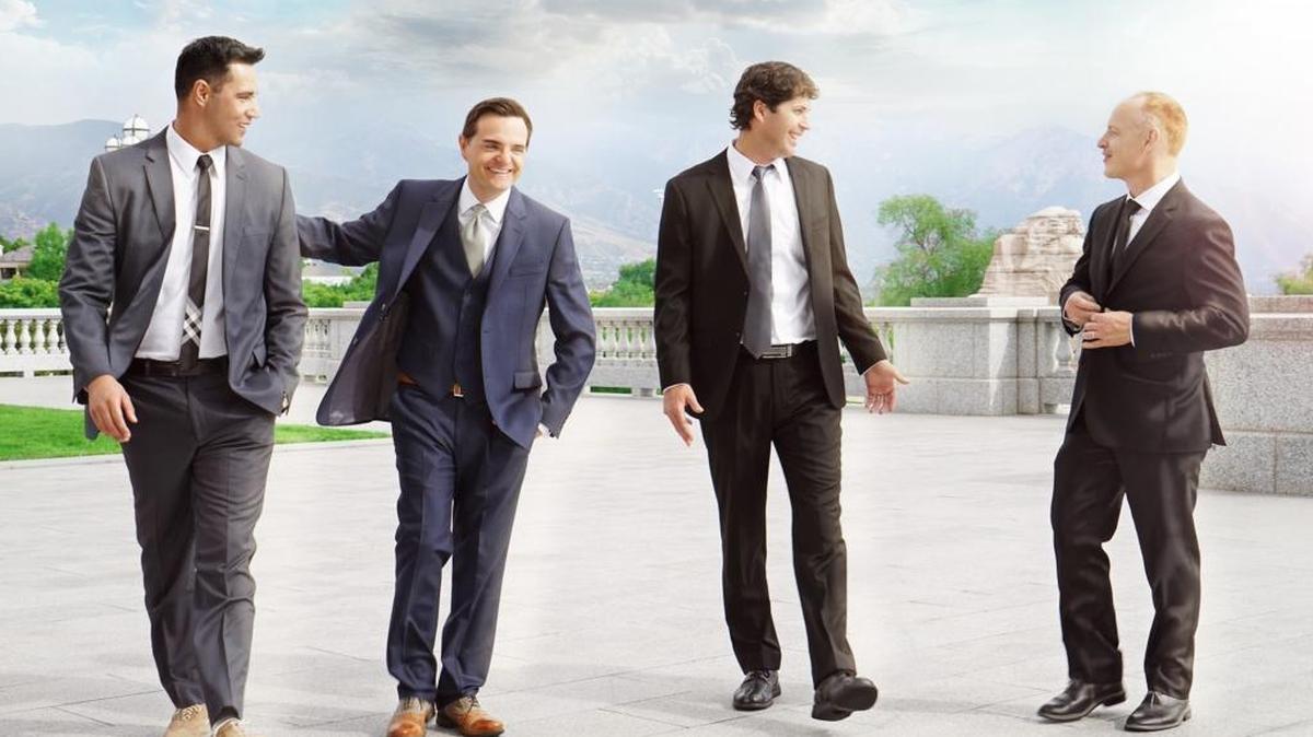 The Piano Guys are Al van der Beek, Steven Sharp Nelson, Paul Anderson and Jon Schmidt.