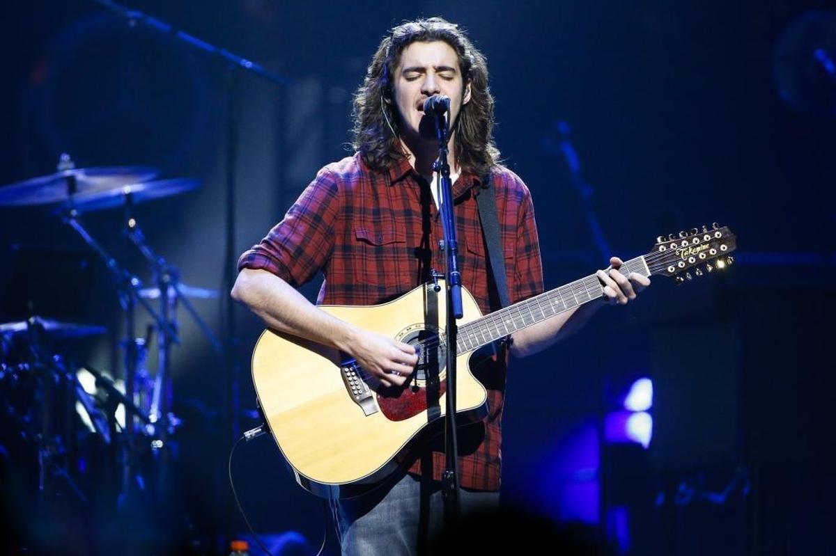 Deacon Frey of the Eagles performed “Take It Easy” during their concert Tuesday at Rupp Arena. Deacon Frey is the son of Eagles founding member Glenn Frey, who died in 2016.