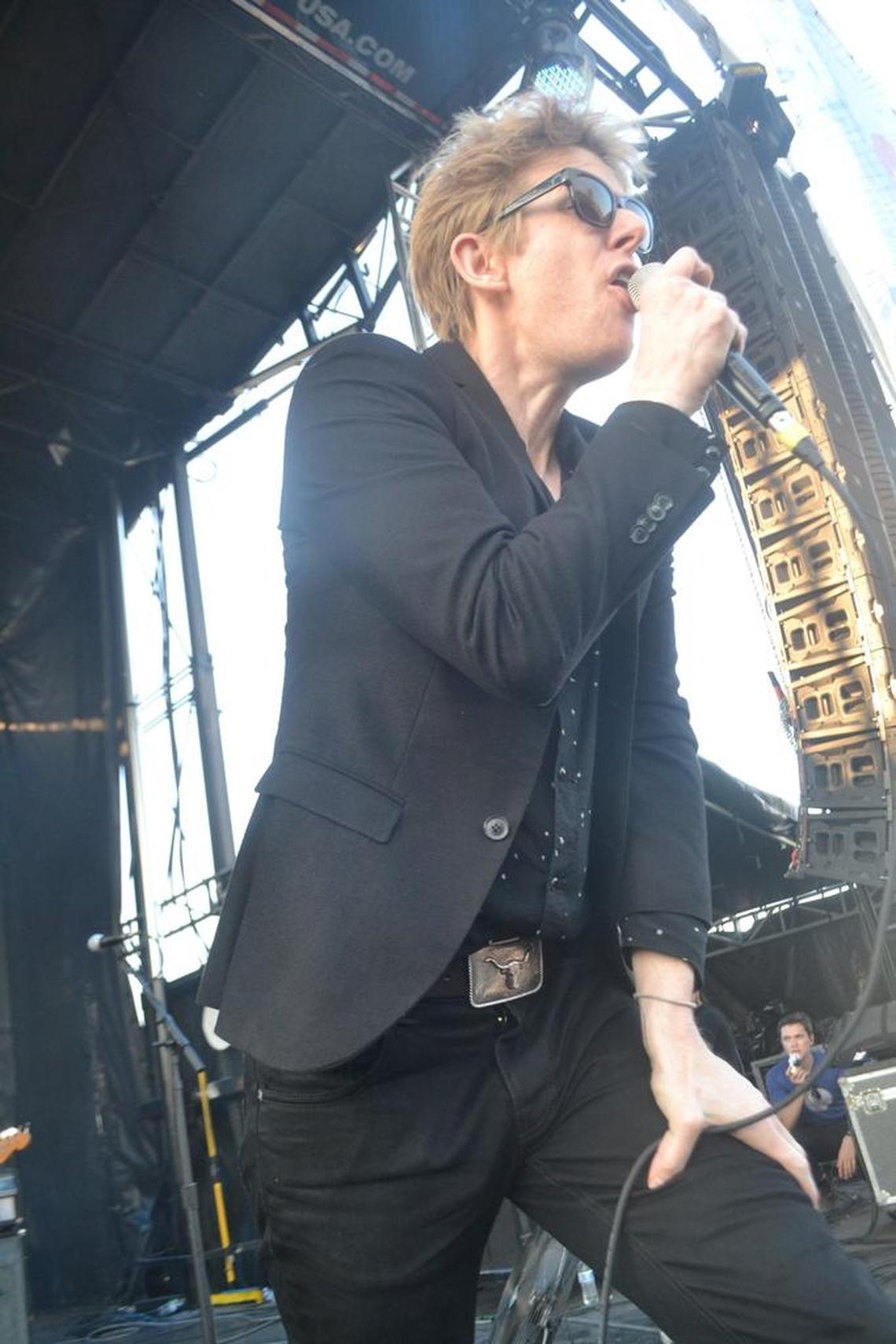 Britt Daniel of Spoon on the Boom Stage at the Forecastle Festival.