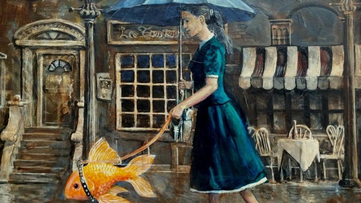 “Rainy Day” by Damon Farmer is part of his exhibit at Artists’ Attic.