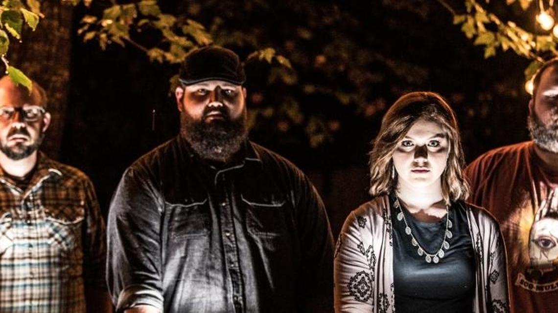 Matt Halvorson, left, Billy P. Thomas, Rhyan Sinclair and Zach Lafferty. All the Little Pieces rehearsed on Thursday Oct. 20, 2016 in Lexington, Ky.