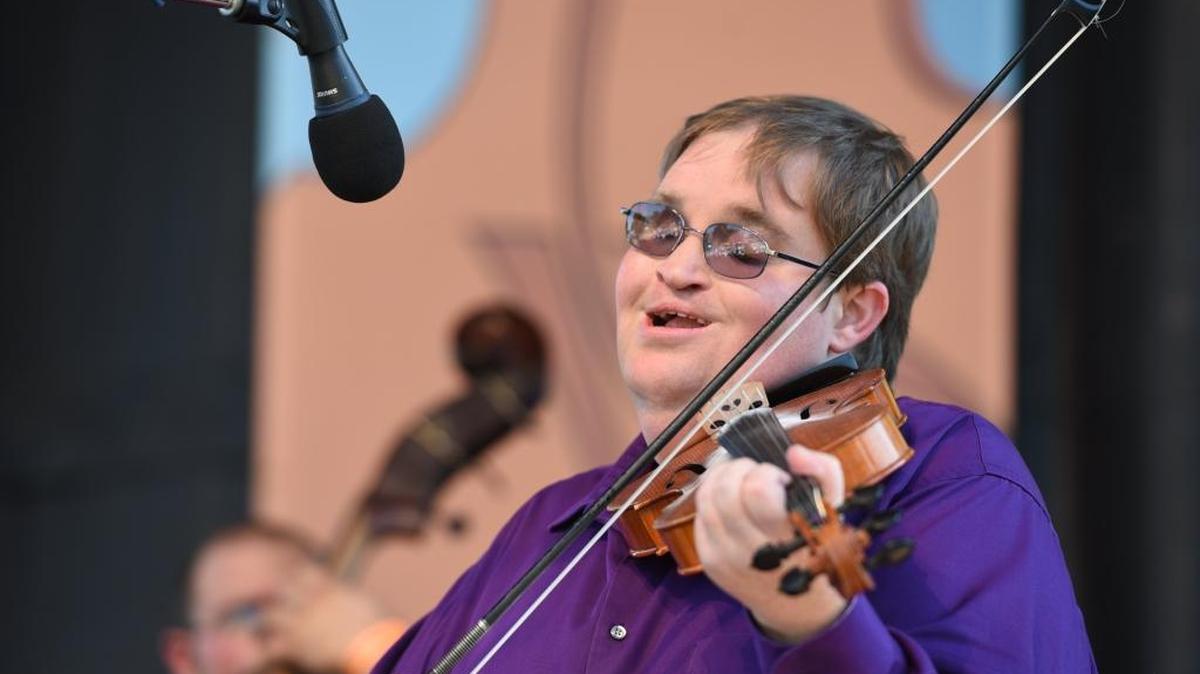 Michael Cleveland plays the first of two sets with his band, Flamekeeper, at the Festival of the Bluegrass on June 9, 2017. The 44th annual Festival of the Bluegrass is June 8 to 11 at the Kentucky Horse Park Campground in Lexington, Kentucky.