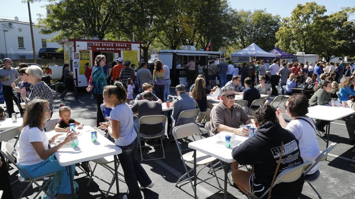 Crowds gathered for Food Truck Friday in 2013. The next Food Truck Friday is July 28.