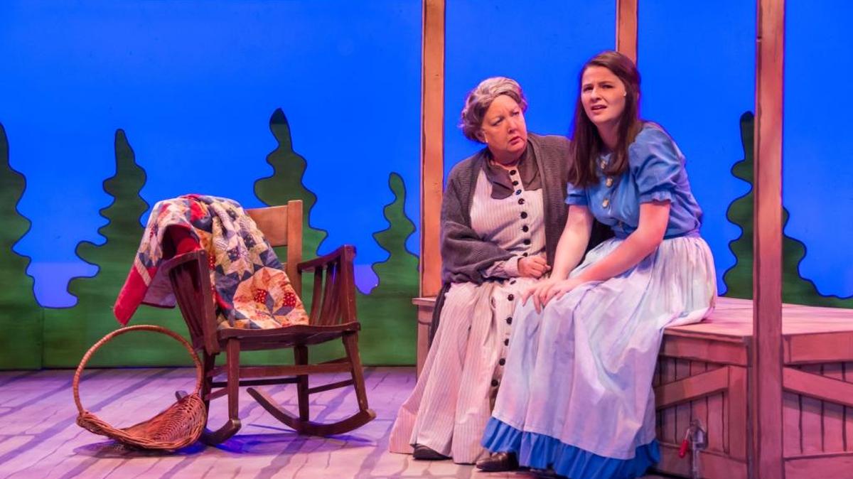Marty Wayman plays Mercy and Emily Debold is Susannah in “When She Came to Mercy” by Silas House, one of the stories in “A Kentucky Christmas” at The Woodford Theatre.