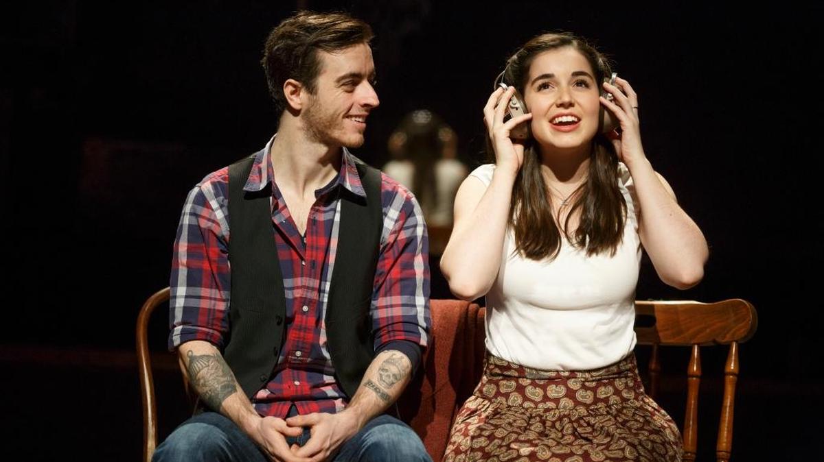 Sam Cieri is Guy and Mackenzie Lesser-Roy is Girl in Once.