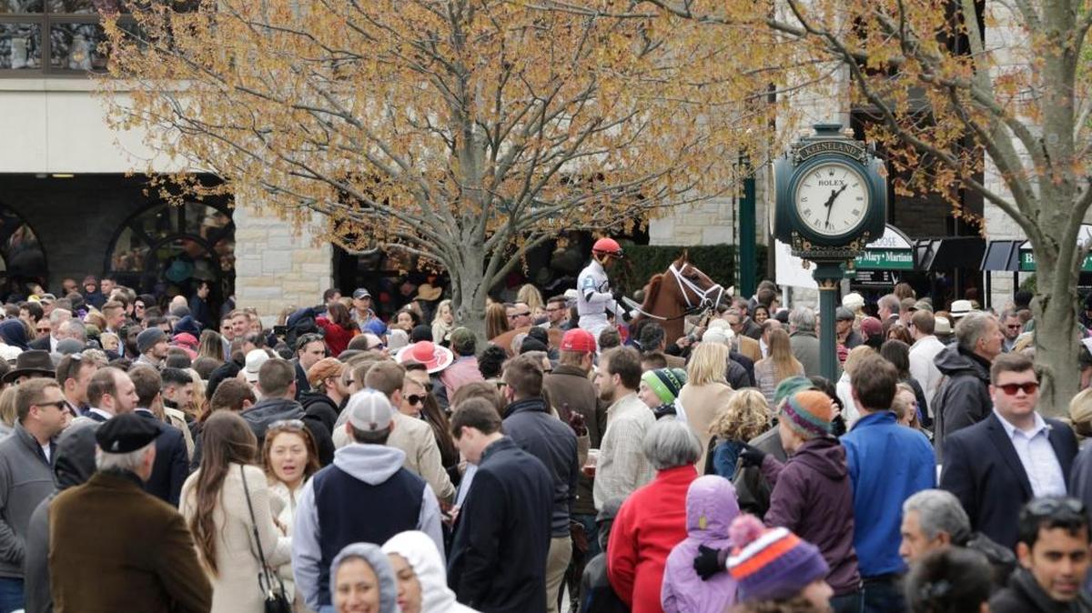 Racing fans headed to the track at Keeneland Race Course in Lexington in 2016.