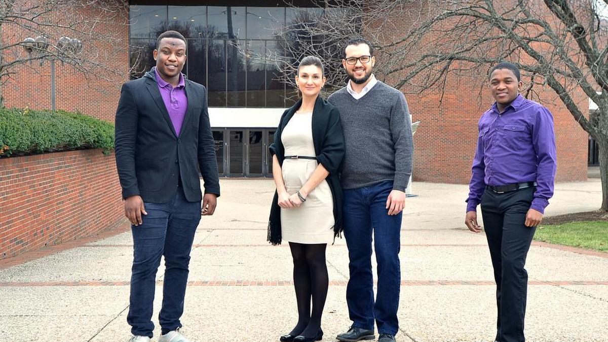 The casts of the University of Kentucky Opera Theatre’s production of Cosi Fan Tutte include Bongagni Ndhlalane, Wanessa Campelo, Andre Campelo and Thabang Masango. The University of Kentucky Opera Theatre presents Wolfgang Amadeus Mozart's Cosi Fan Tutte, Feb. 26 to 28, 2016, at the University of Kentucky's Singletary Center for the Arts, 405 Rose Street.