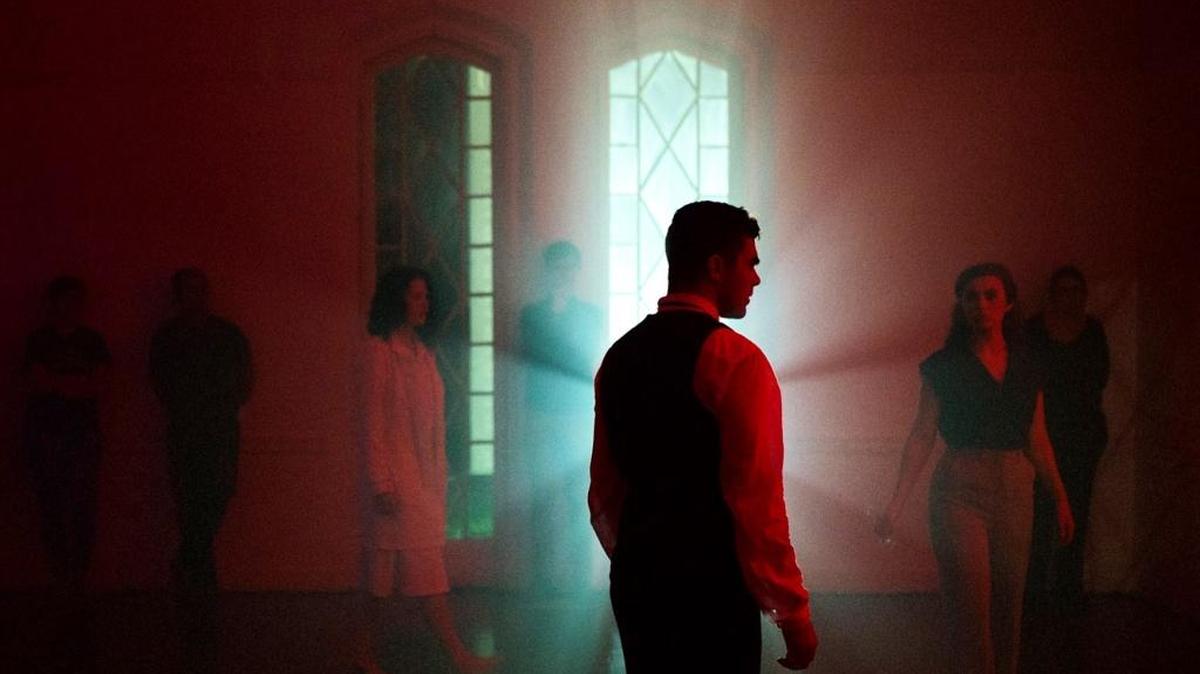 Samuel Lockridge plays Robert Oppenheiner in “Trinity,” Afterculture Theatre’s immersive play about the founder of the atomic bomb and three key women in his life.