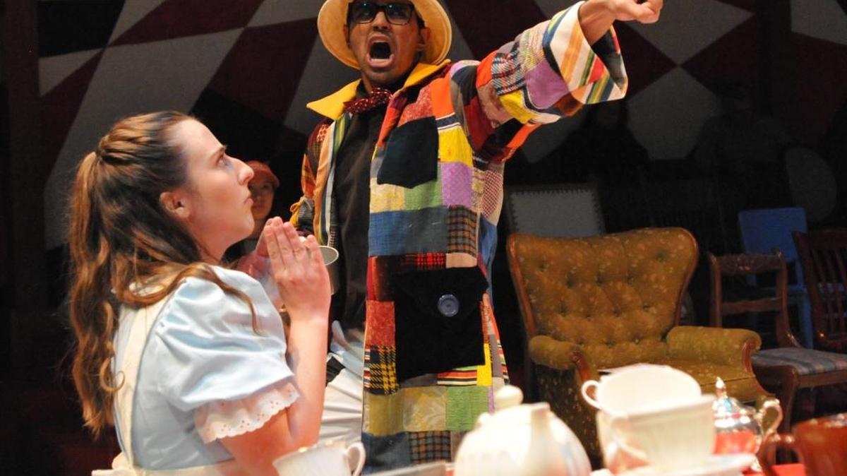 Alexis Slocum is Alice and Taha Mandviwala is the Mad Hatter in the UK version.