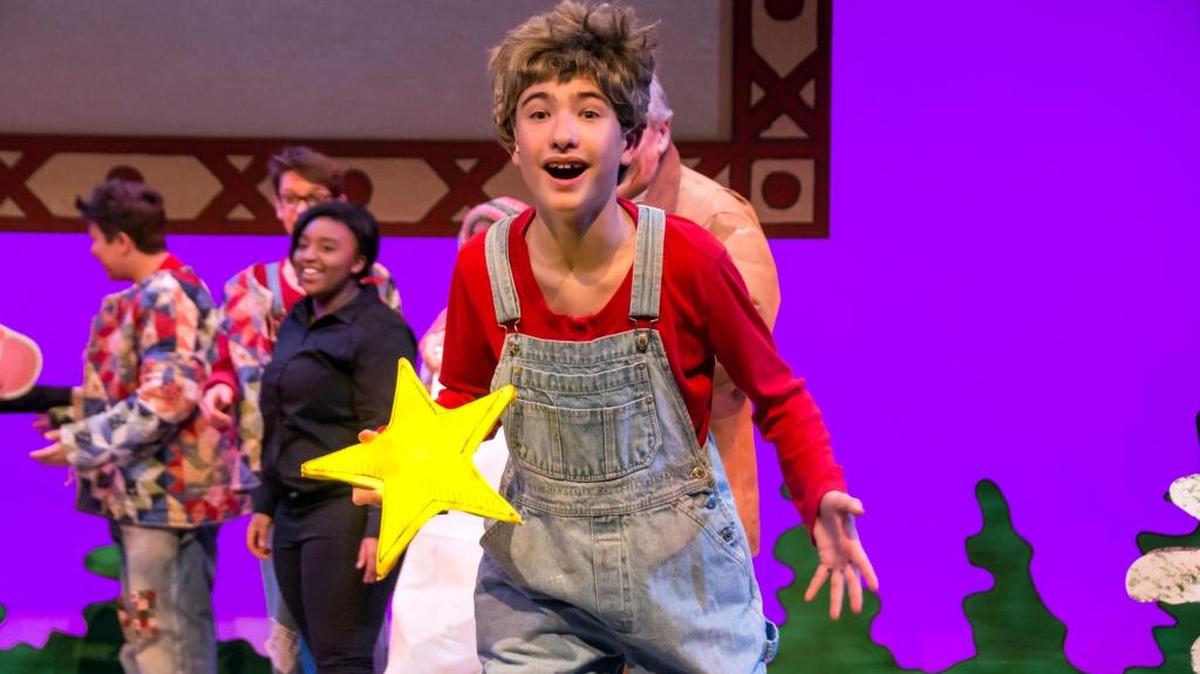 Emery Grimm plays Jack in “Jack Hunts Christmas” by Anne Shelby, one of the stories in “A Kentucky Christmas” at The Woodford Theatre.