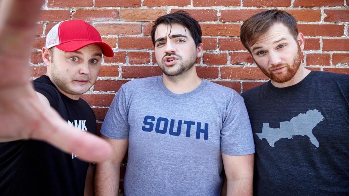 From left, Corey Forrester, Trae Crowder and Drew Morgan bring the WelLRED Comedy Tour to Comedy Off Broadway Sept. 14-16.