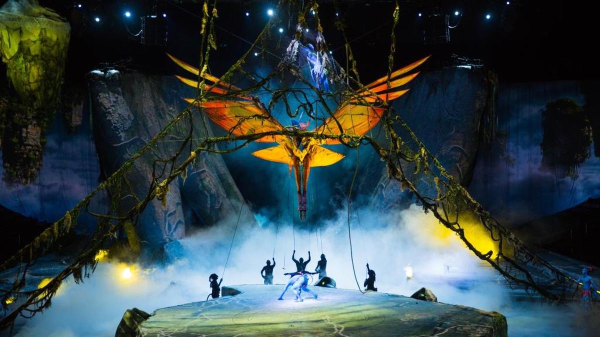 A photo from the Cirque du Soleil production Toruk, in which Nicholasville native Kristi Hughes is a puppeteer. Costumes by Kym Barrett.