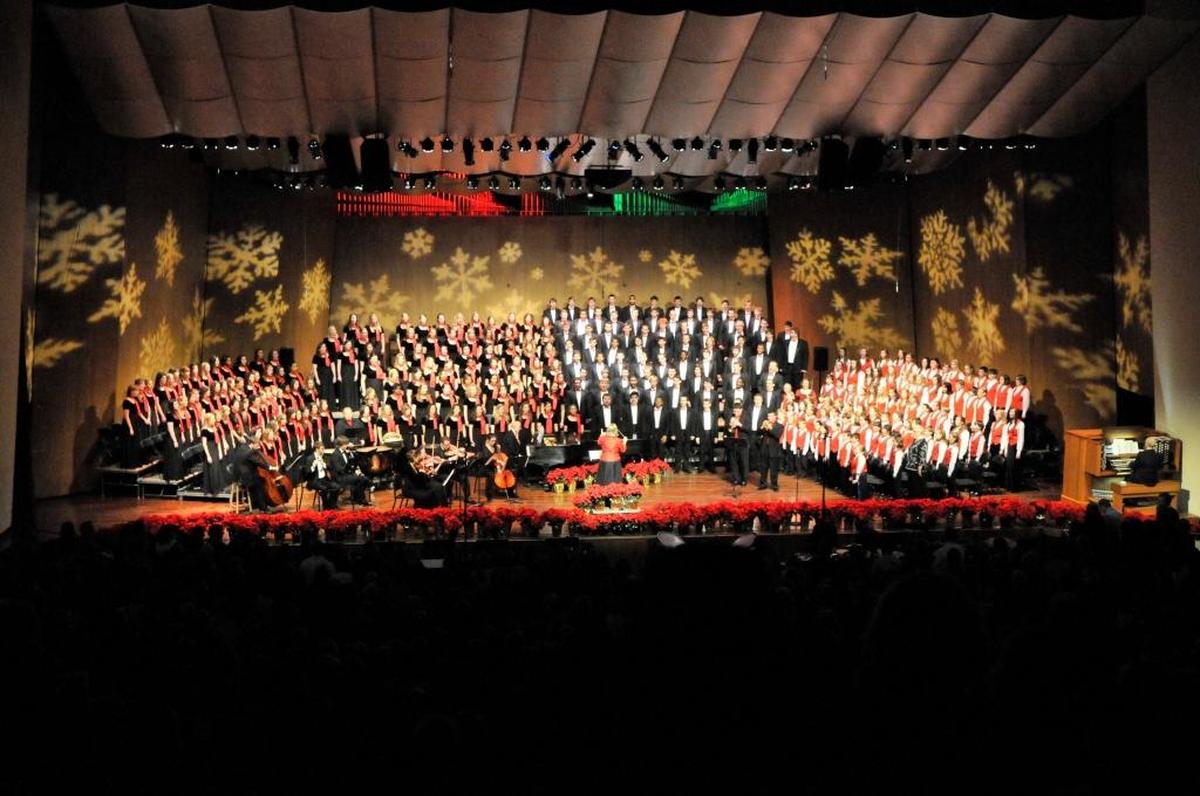 The combined choirs of the University of Kentucky are featured in the School of Music’s annual Collage holiday concert.