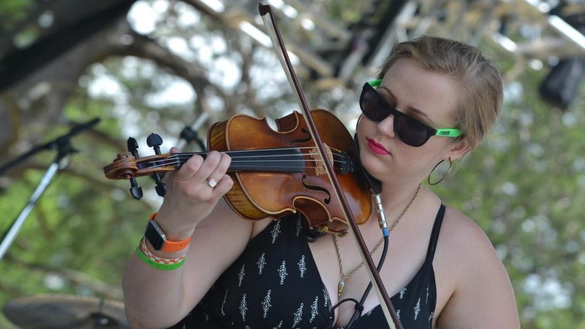 Maggie Lander of The Rooster’s Crow performed at the 2017 Master Musicians Festival. The band plays at Willie’s this weekend.
