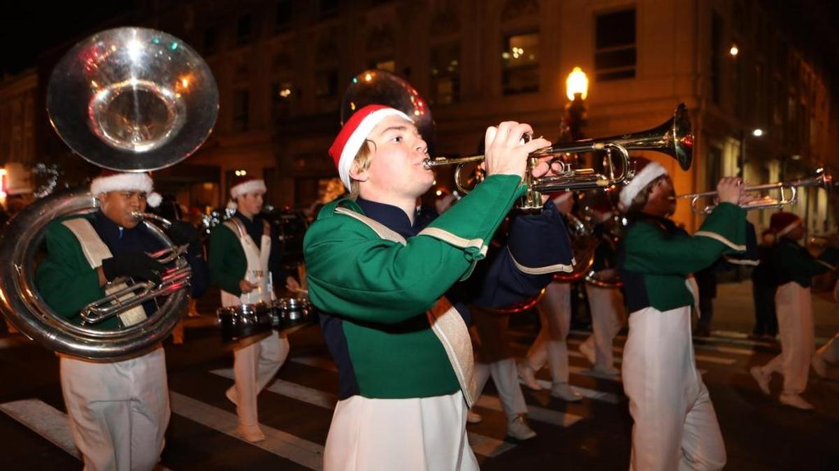 The Bryan Station marching band participated in a past Lexington Christmas parade.