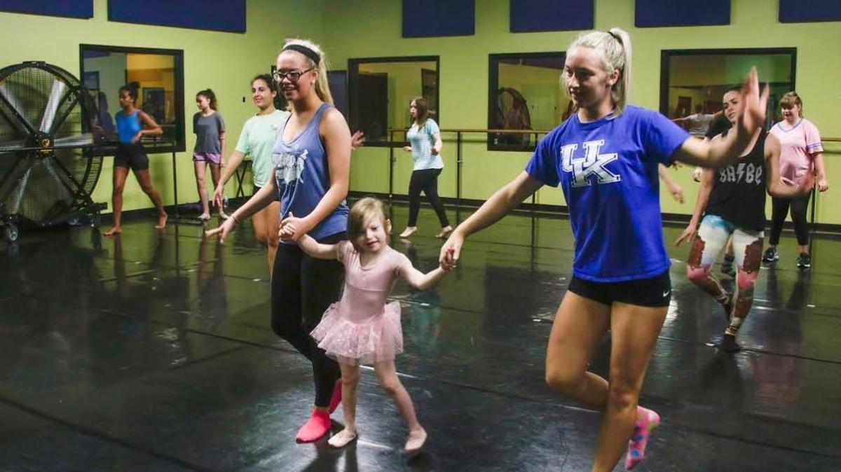 Allegro Dance Project will have a performance Saturday at the Lyric Theatre. In this file photo, Katherine Faughn rehearsed with Allegro Dance Project dancers Makayla King, left, and Katie Durham.
