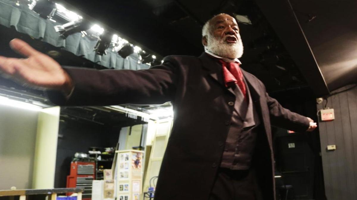 William Wells Brown, portrayed by Virgil Covington Jr., a former Fayette County public schools principal during a Kentucky Chautauqua dress rehearsal.