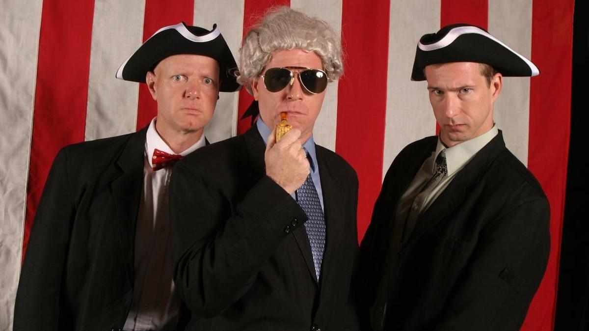 The Reduced Shakespeare Company — Reed Martin, Austin Tichenor, and Dominic “Dom” Conti — brings “The Complete History of America (abridged): Election Edition” to the Norton Center for the Arts Oct. 1.