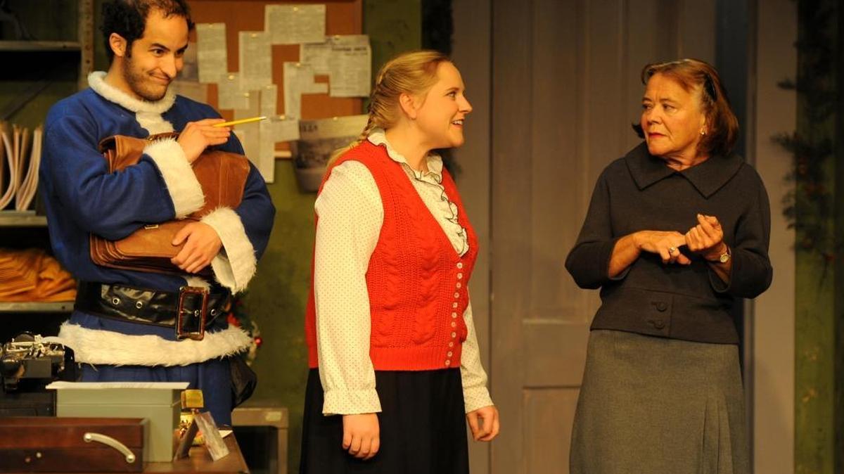 Sebastian Midence plays Zloveschii, Bailey Preston, center, is Devuchka and Lew Bowling is Tserkov in Studio Players’ production of Yes, Svetlana, There Is A Grandfather Frost.