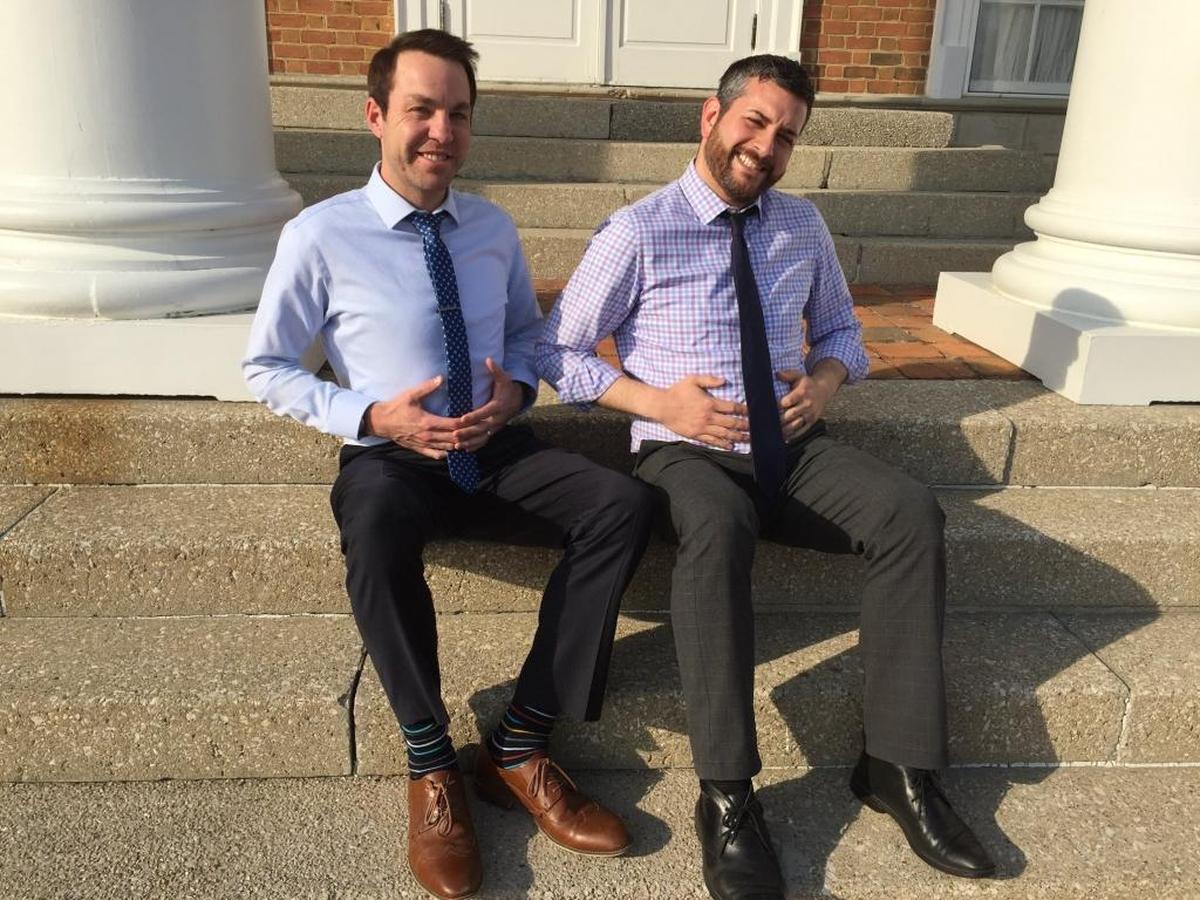 Lee K. Howard and Victor Puente of WKYT said in their Tweet that they “decided to take our own baby announcement pics since we missed the photo shoot earlier.” Howard’s wife, WKYT’s Kristen Kennedy, called the picture “amazing”: “I’m framing, and putting in the nursery.”