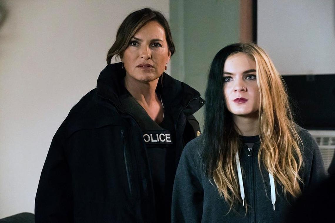 Mariska Hargitay as Lieutenant Olivia Benson, Brighton Sharbino as Mandy Fowler in the “Law & Order: Special Victims Unit” episode “No Good Reason.”