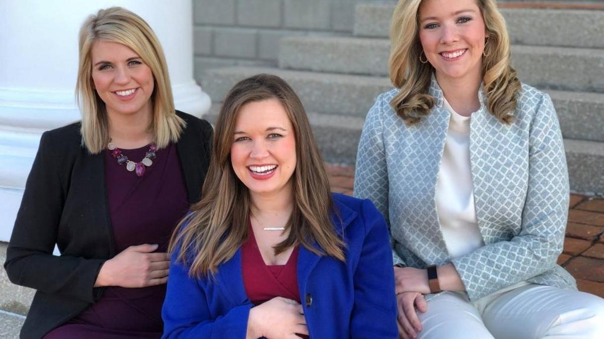 Lauren Minor, Kristen Kennedy and Hillary Thornton of WKYT are all having babies late this summer. Minor is having twins. Kennedy is having her second child with sports reporter/anchor Lee K. Howard.