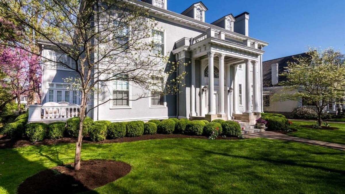Stately Georgian manor at 227 South Ashland Avenue.