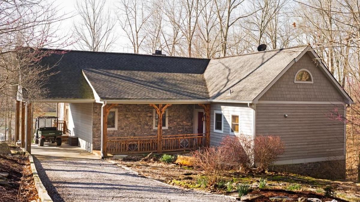 The cabin at 152 North Deer Lake Road is on the market.