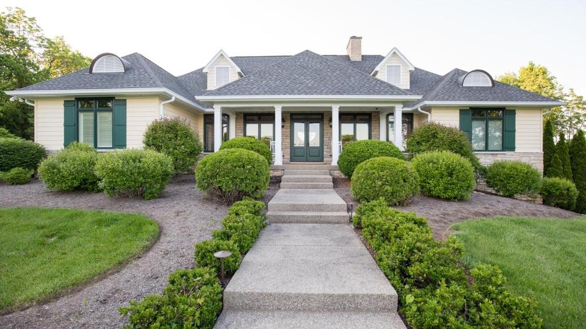 Ron and Cathy Carmany’s ranch-style home sits on 12.5 acres.