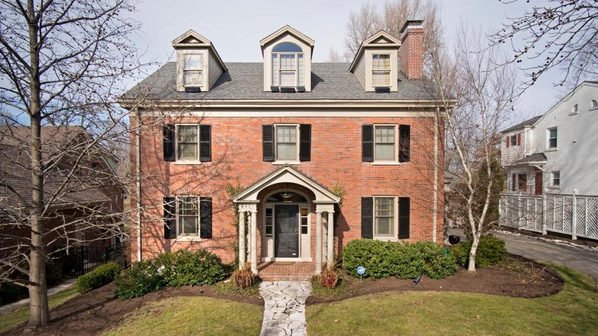 The 2½-story, brick home at 241 Shady Lane is currently on the market.