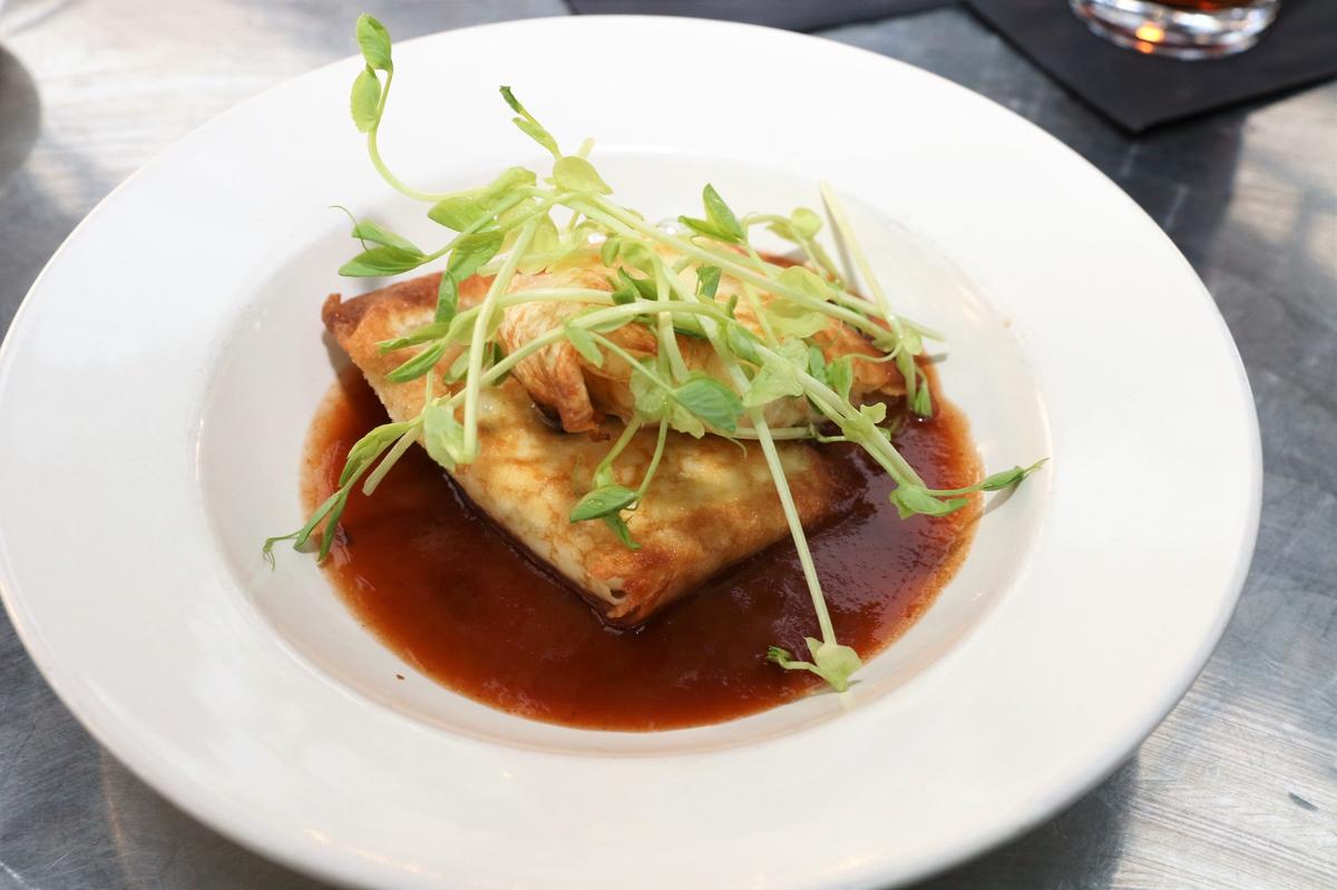 Lobster Crêpes appetizer ($13) from Azur Restaurant & Patio.