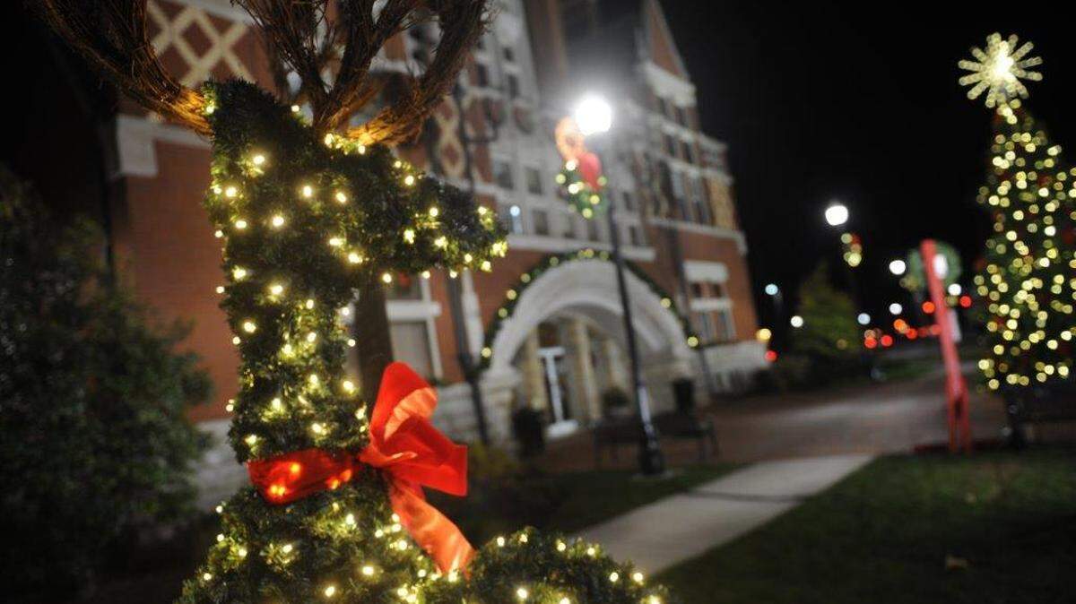 Bardstown is decorated with Christmas lights in this file photo. The city was recently named one of America’s 75 most “Christmassy” towns.